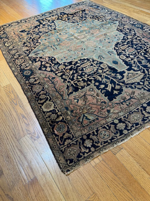 Antique Handmade Farahan (5'9 X 4'4)