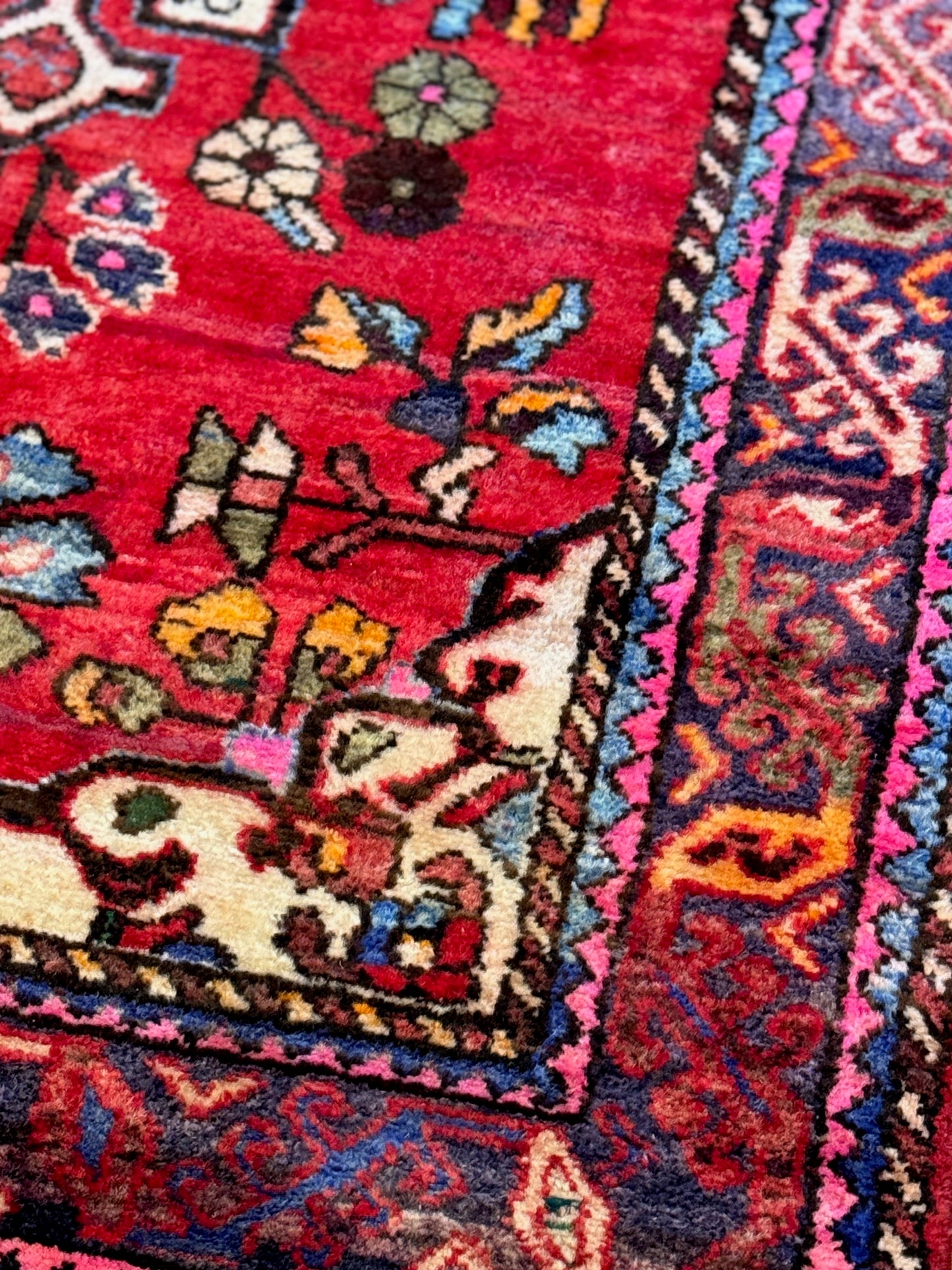 Vintage Handmade Heriz Runner (10'4 X 3'8)