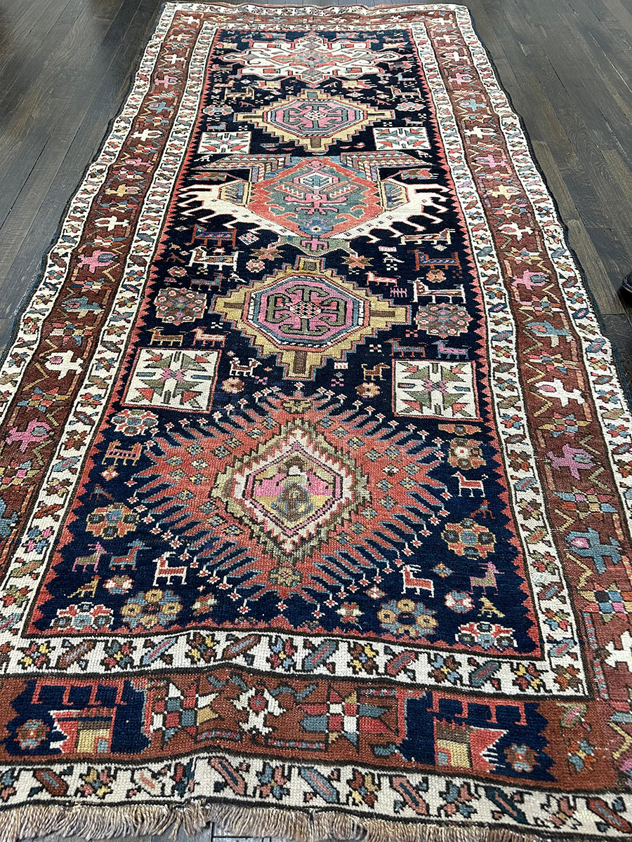 Antique Caucasian Shirvan Runner (7'2 X 3'3)