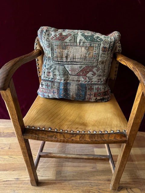 Antique Rug Pillow (16" X 17")