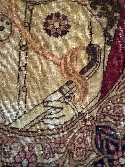 Antique Handmade Royal Gift Rug (26" X 19")