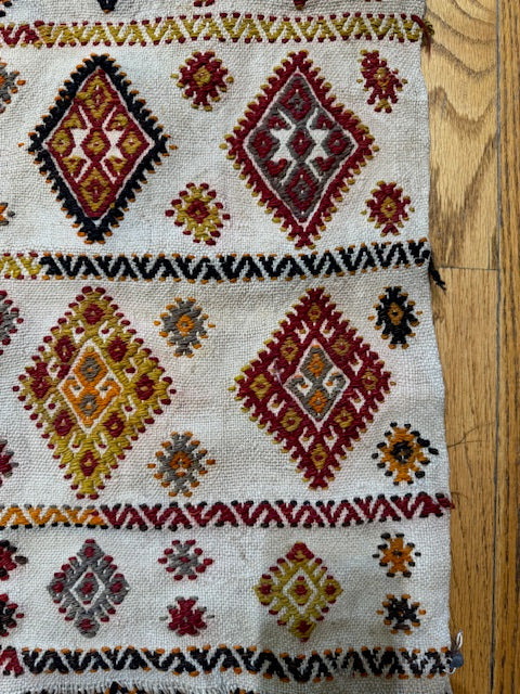 Antique Silk and Wool Turkish Kilim (5'8 X 4'7)