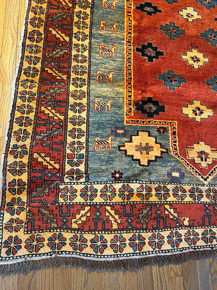 Kazak Revival with Dogs (5’8 X 5’2)