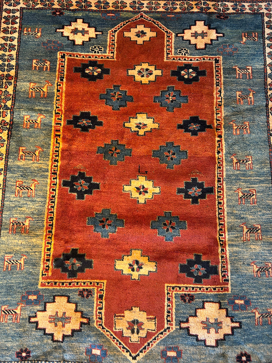 Kazak Revival with Dogs (5’8 X 5’2)
