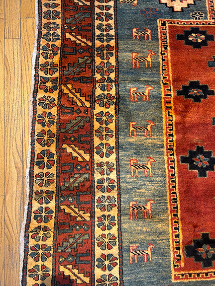 Kazak Revival with Dogs (5’8 X 5’2)