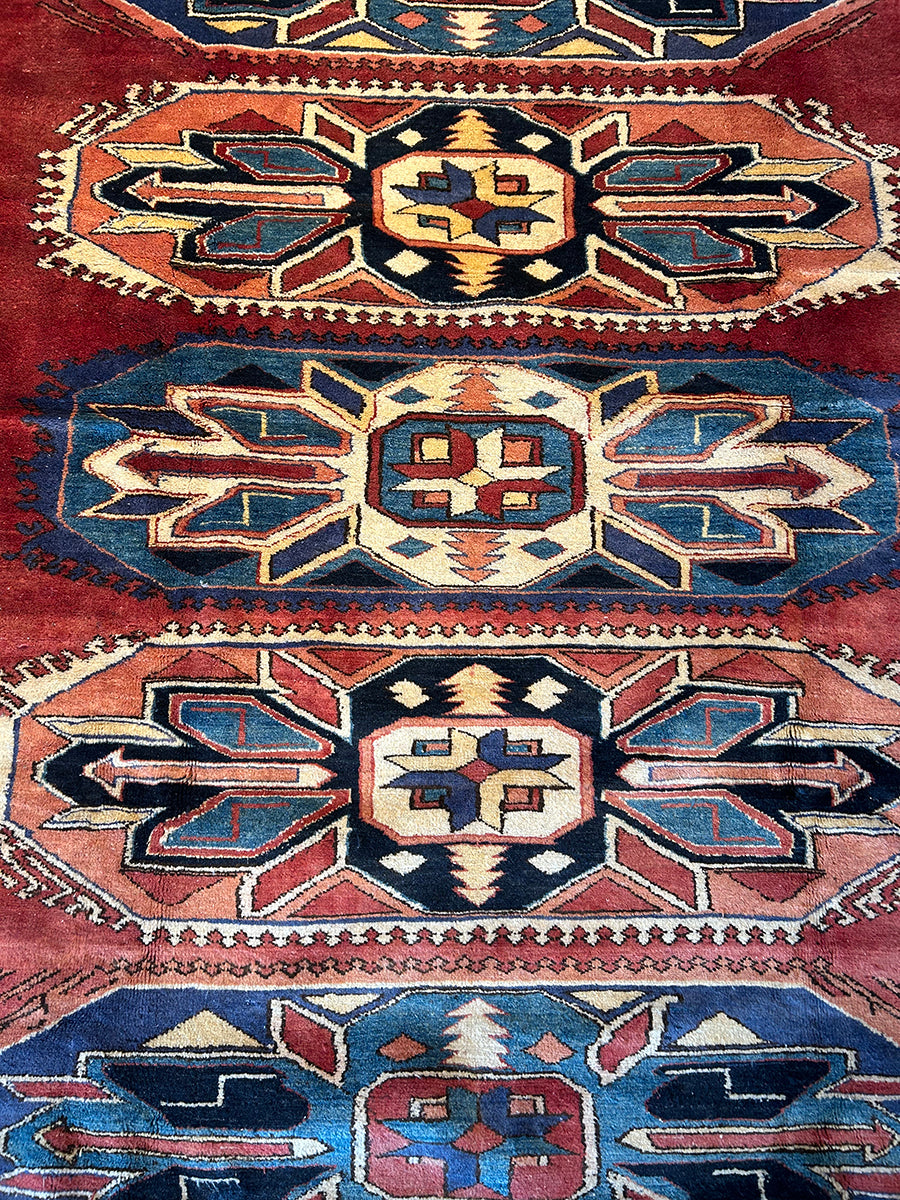Sun-Burst Kazak Revival (6’9 X 6')