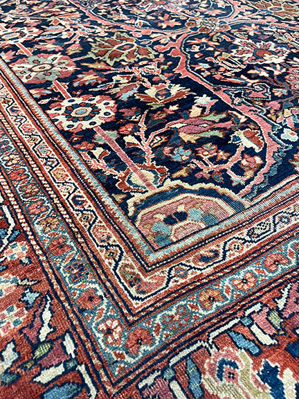 Vintage Persian Farahan (13'3 X 10')