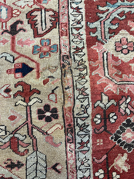 Antique Handmade Persian Heriz (11'1 X 8'10)
