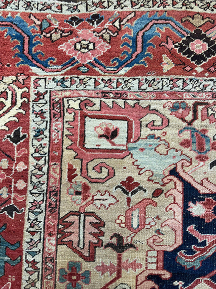 Antique Handmade Persian Heriz (11'1 X 8'10)