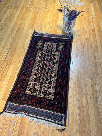 Antique Baluch Prayer Rug (4'5 X 2'5)