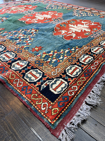 Triple Medallion Kazak Revival (5' X 6'7)