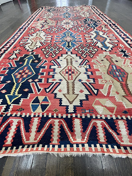 Antique Caucasian Flatweave Kilim (11' X 5'5)