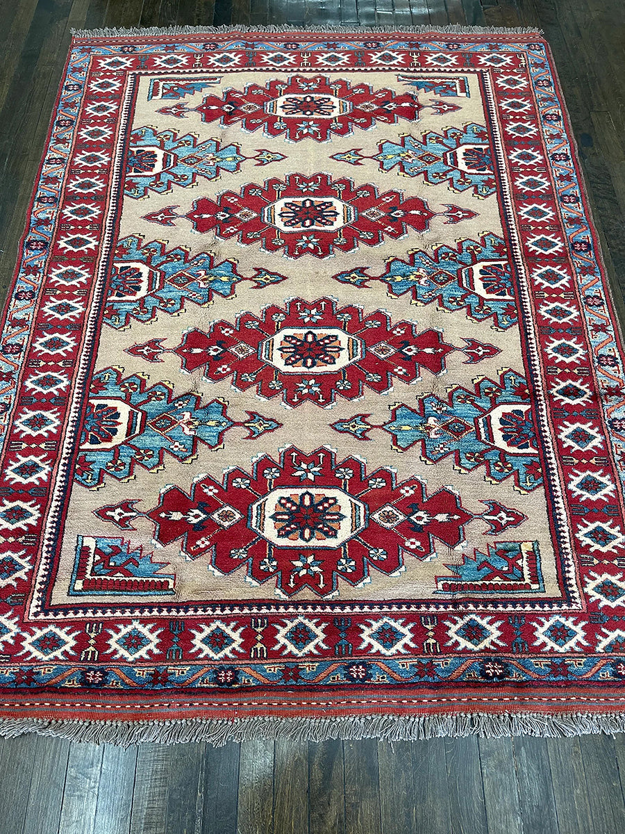 Hooked Diamond Moghan Kazak Revival (6'3 X 4'9)