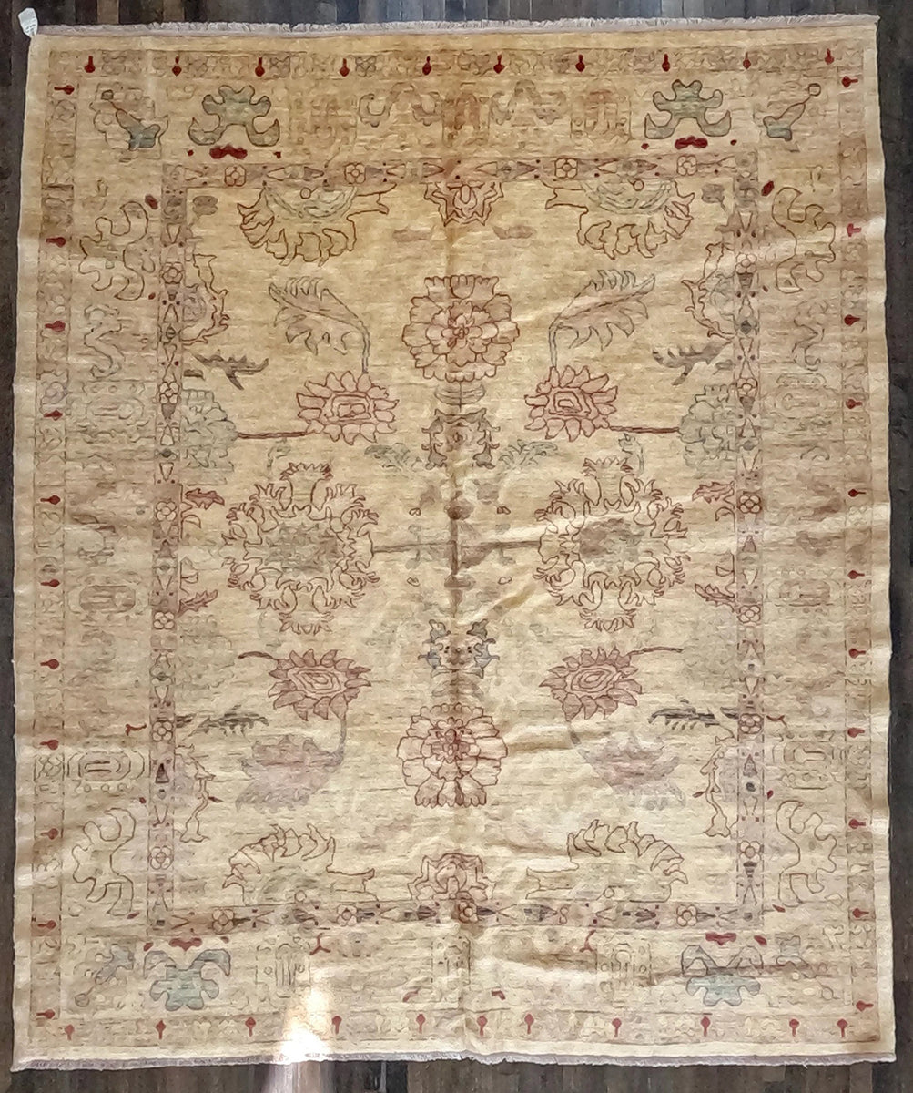 Handmade Oushak Revival (8'9 X 7'7)
