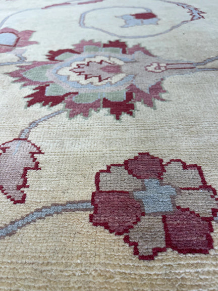 Handmade Oushak Revival (12'8 X 10'6)