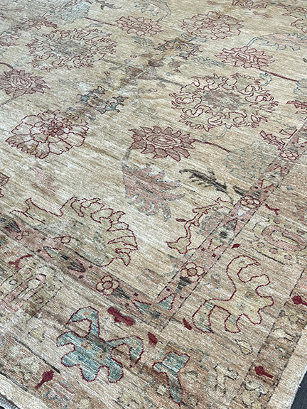 Handmade Oushak Revival (8'9 X 7'7)