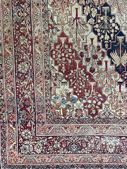 Antique Persian Lavar Kerman (8'7 X 15')