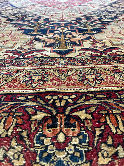 Antique Persian Lavar Kerman (8'7 X 15')