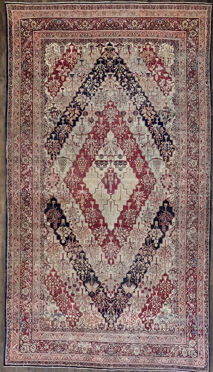 Antique Persian Lavar Kerman (8'7 X 15')