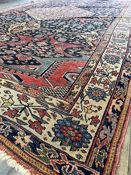 Antique Persian Bijar (12' X 7'10)