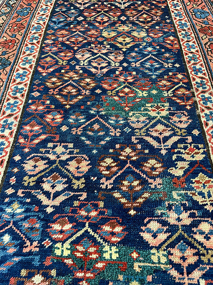 Antique Handmade Kurdish Runner (11' X 3'7)