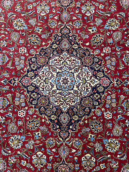 Handmade Persian Kashan (13'5 X 9'10)