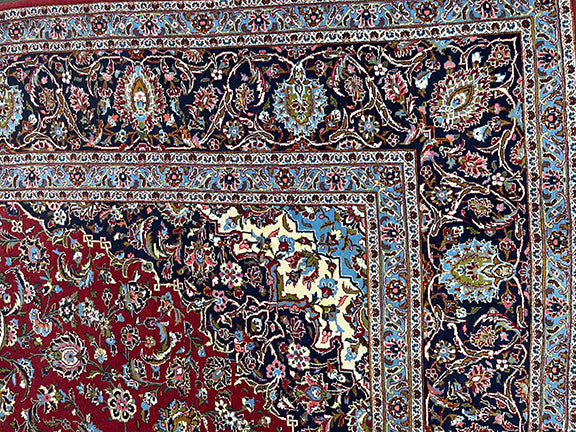Handmade Persian Kashan (13'5 X 9'10)