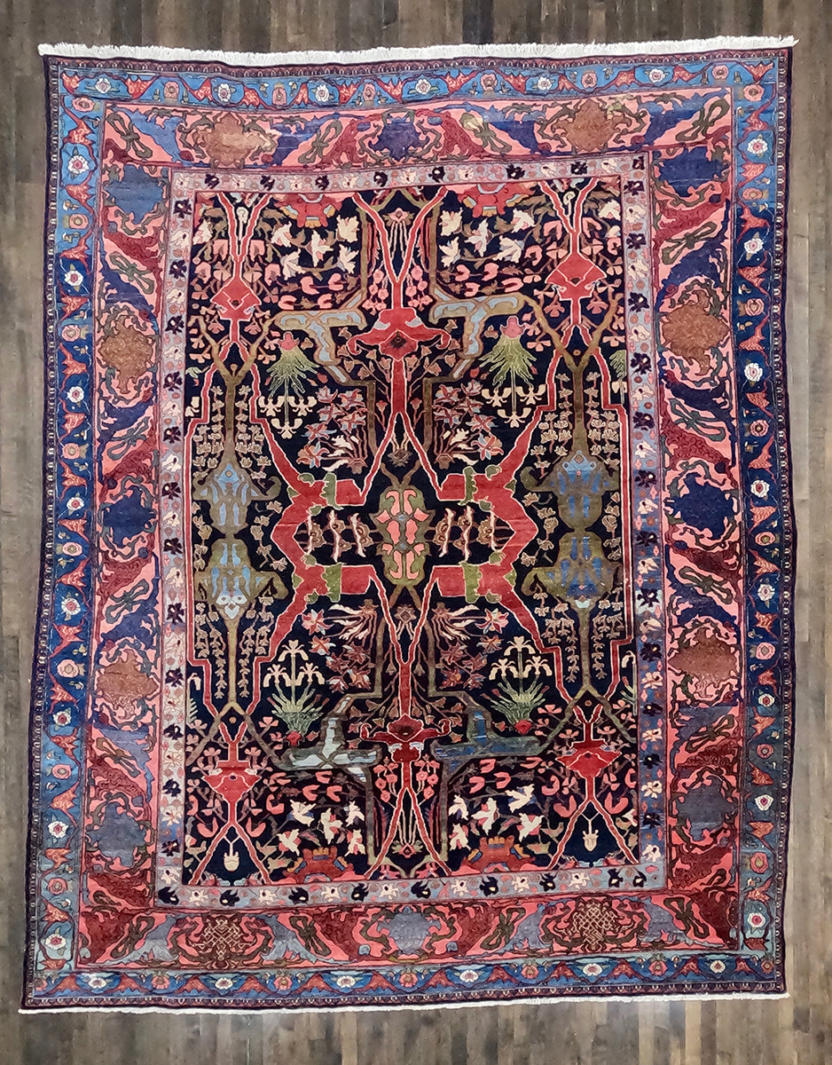 Vintage Persian Handwoven Bijar (11'5 X 9')