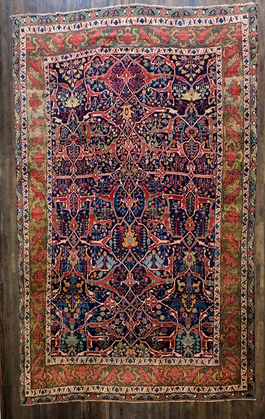 Antique Handmade Persian Garros Bijar (21' X 13')