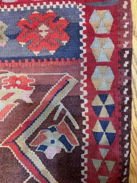 Antique Turkish Kilim (8' X 3'10)