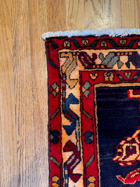 Vintage Handmade Heriz (4'6 X 10')