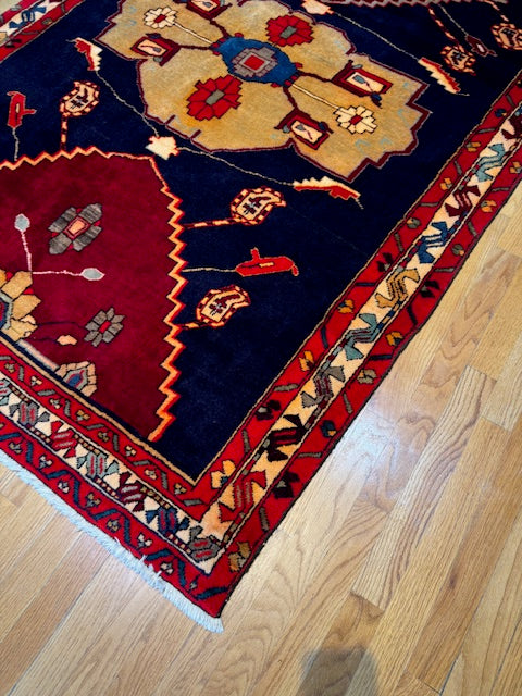 Vintage Handmade Heriz (4'6 X 10')