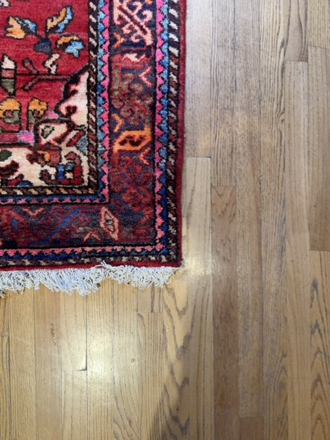 Vintage Handmade Heriz Runner (10'4 X 3'8)