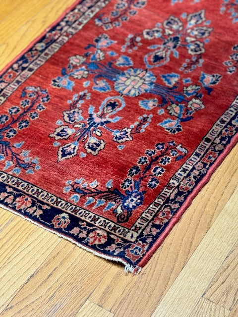 Antique Handmade Mohajeran Sarouk (37'' X 22")