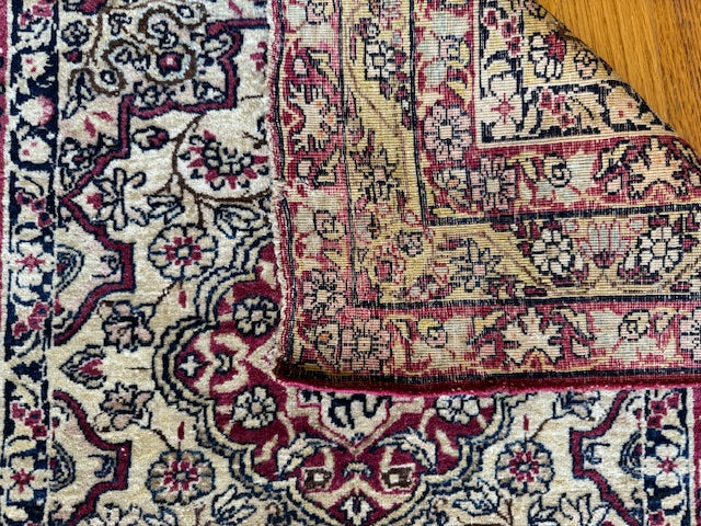 Antique Laver Kerman Mat (27'' X 25")