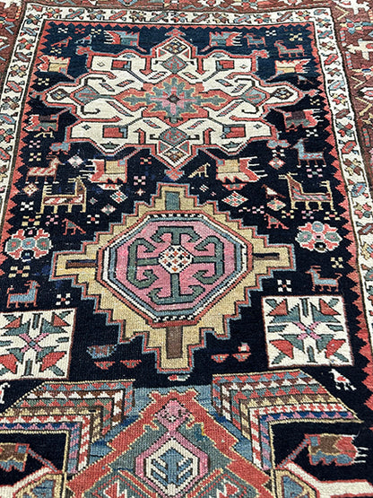 Antique Caucasian Shirvan Runner (7'2 X 3'3)