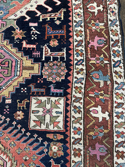 Antique Caucasian Shirvan Runner (7'2 X 3'3)