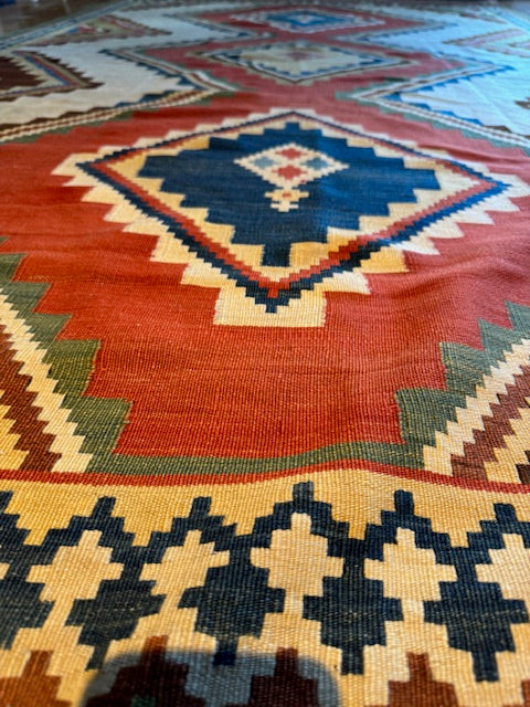 Antique Tribal Flat weave Kilim (8'11 X 5'1)