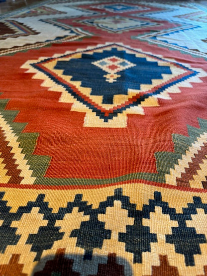 Antique Tribal Flat weave Kilim (8'11 X 5'1)