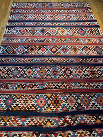 Antique Caucasian Flat Weave Kilim (9'10 X 6'2)