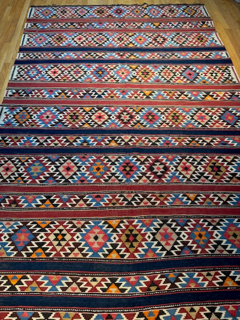 Antique Caucasian Flat Weave Kilim (9'10 X 6'2)