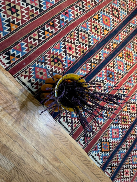Antique Caucasian Flat Weave Kilim (9'10 X 6'2)