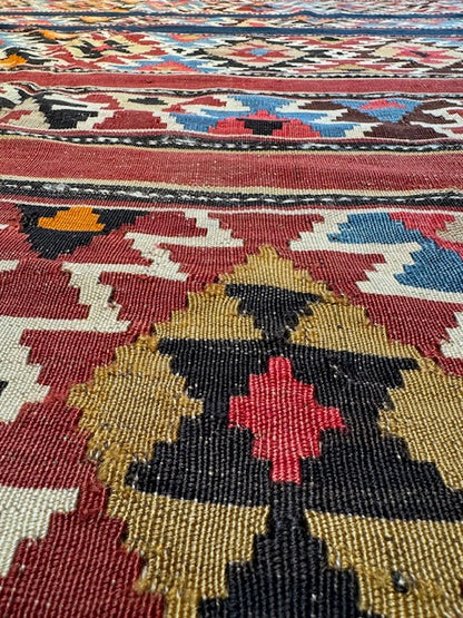 Antique Caucasian Flat Weave Kilim (9'10 X 6'2)