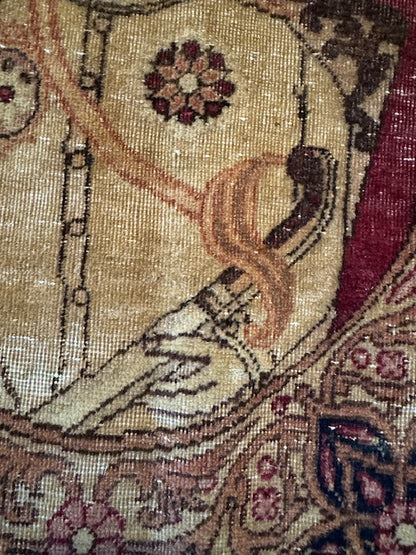 Antique Handmade Royal Gift Rug (26" X 19")
