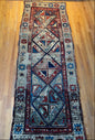 Antique Handmade Distressed Kazak (9'1 X 3'4)