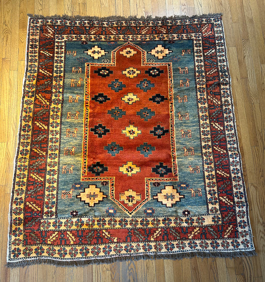 Kazak Revival with Dogs (5’8 X 5’2)