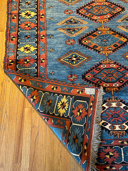Blue Sun-Burst Kazak Revival (6’7 X 5’7)