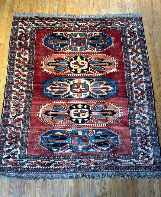 Sun-Burst Kazak Revival (6’9 X 6')