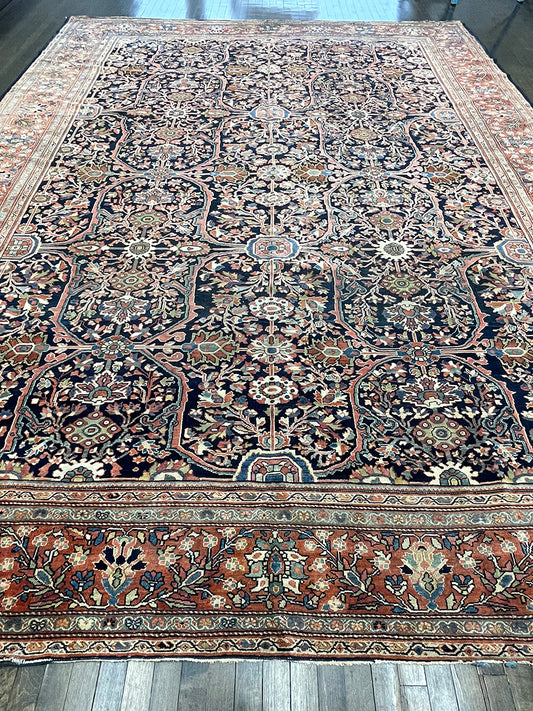 Vintage Persian Farahan (13'3 X 10')