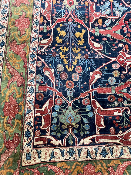 Antique Handmade Persian Garros Bijar (21' X 13')